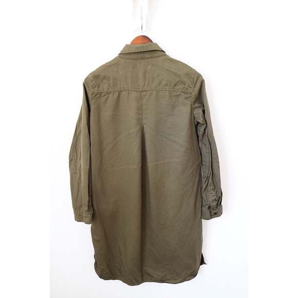 Zara Basic Olive Green Utility Dress - Picture 5 of 7